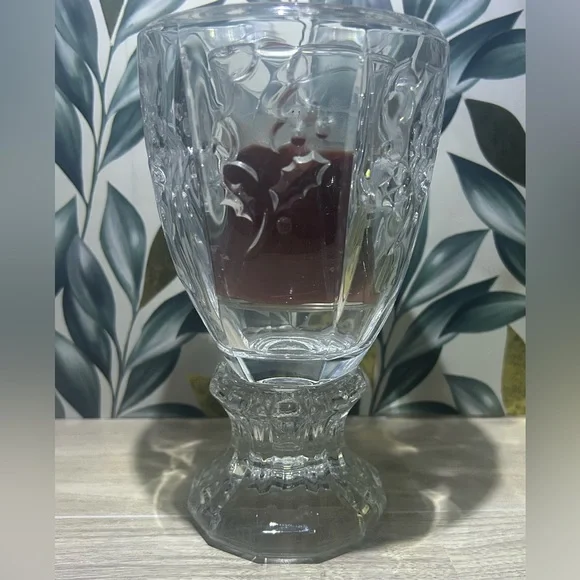 St. George Crystal “Holiday Elegance” Mini Hurricane Candle Holder - Picture 3 of 7